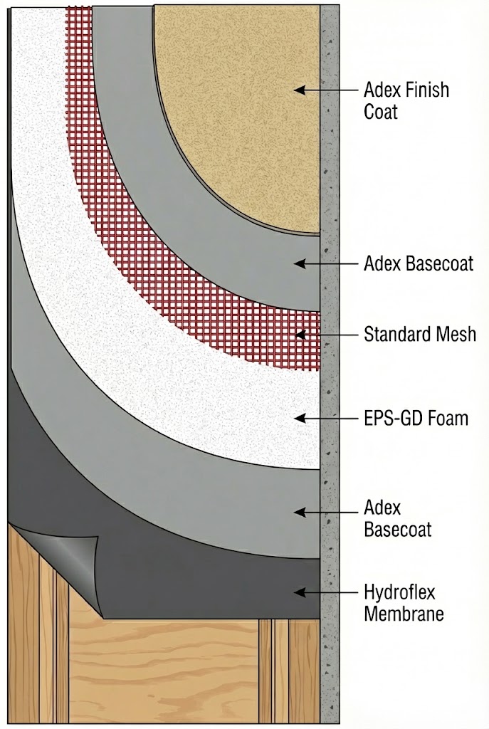 EIFS Stucco System Diagram
